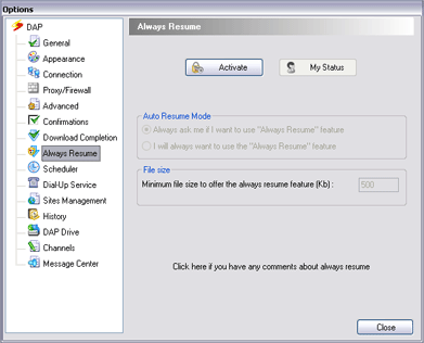 Always Resume