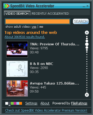 SpeedBit Video Accelerator Screenshot