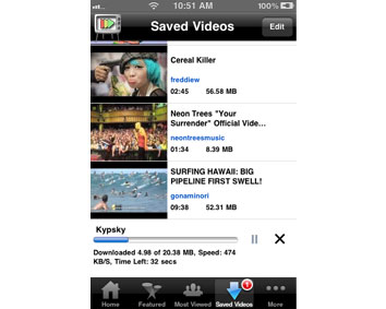 Saved videos in an exclusive tab Saved videos in an exclusive tab