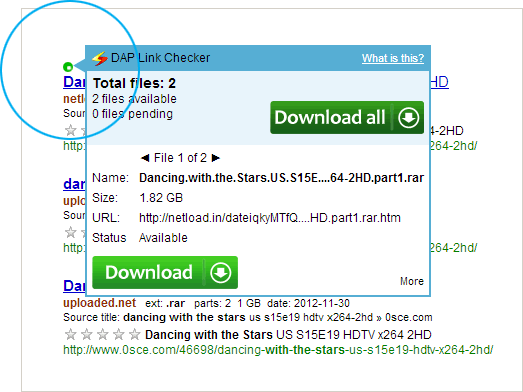 Downlaod Accelerator Plus (DAP) - Link checker