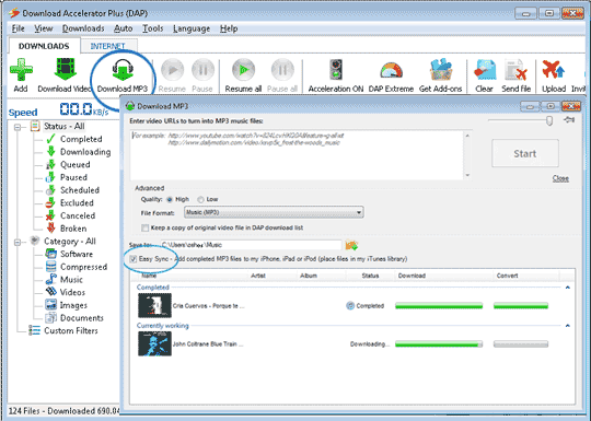 DAP - Download MP3 screenshot