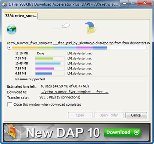 Download Accelerator Plus (DAP) Download File Info screenshot