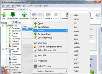DAP Video Convert Feature