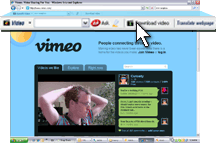 Click the flashing Speedbit Video Downloader and Converter Download video button.